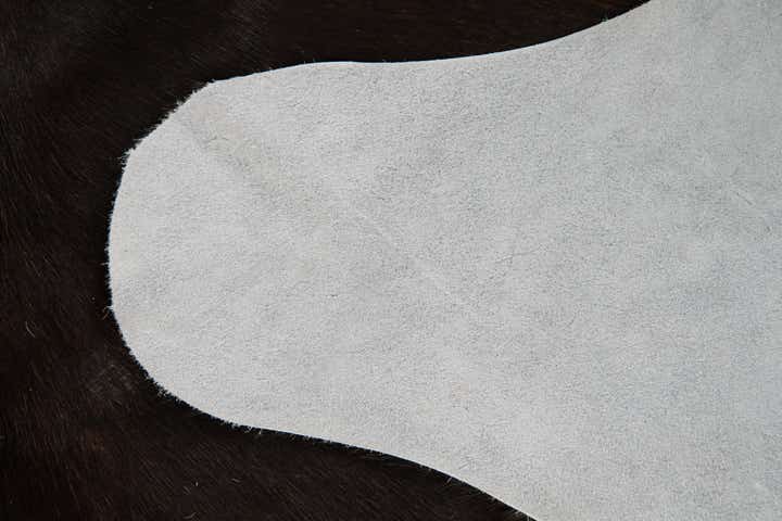 5' 10 x 6' 6 Cowhide Leather Square Rug