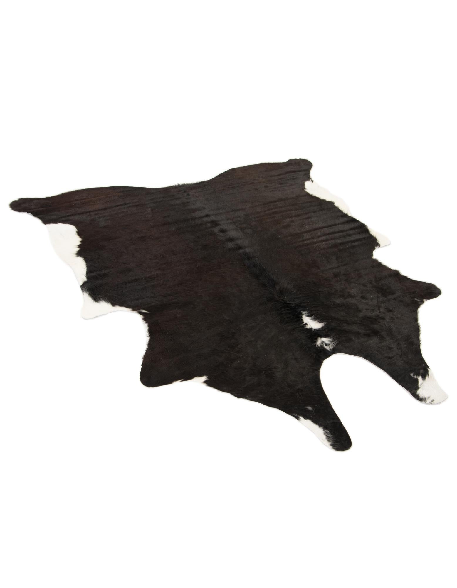 6' x 6' 2 Cowhide Leather Square Rug
