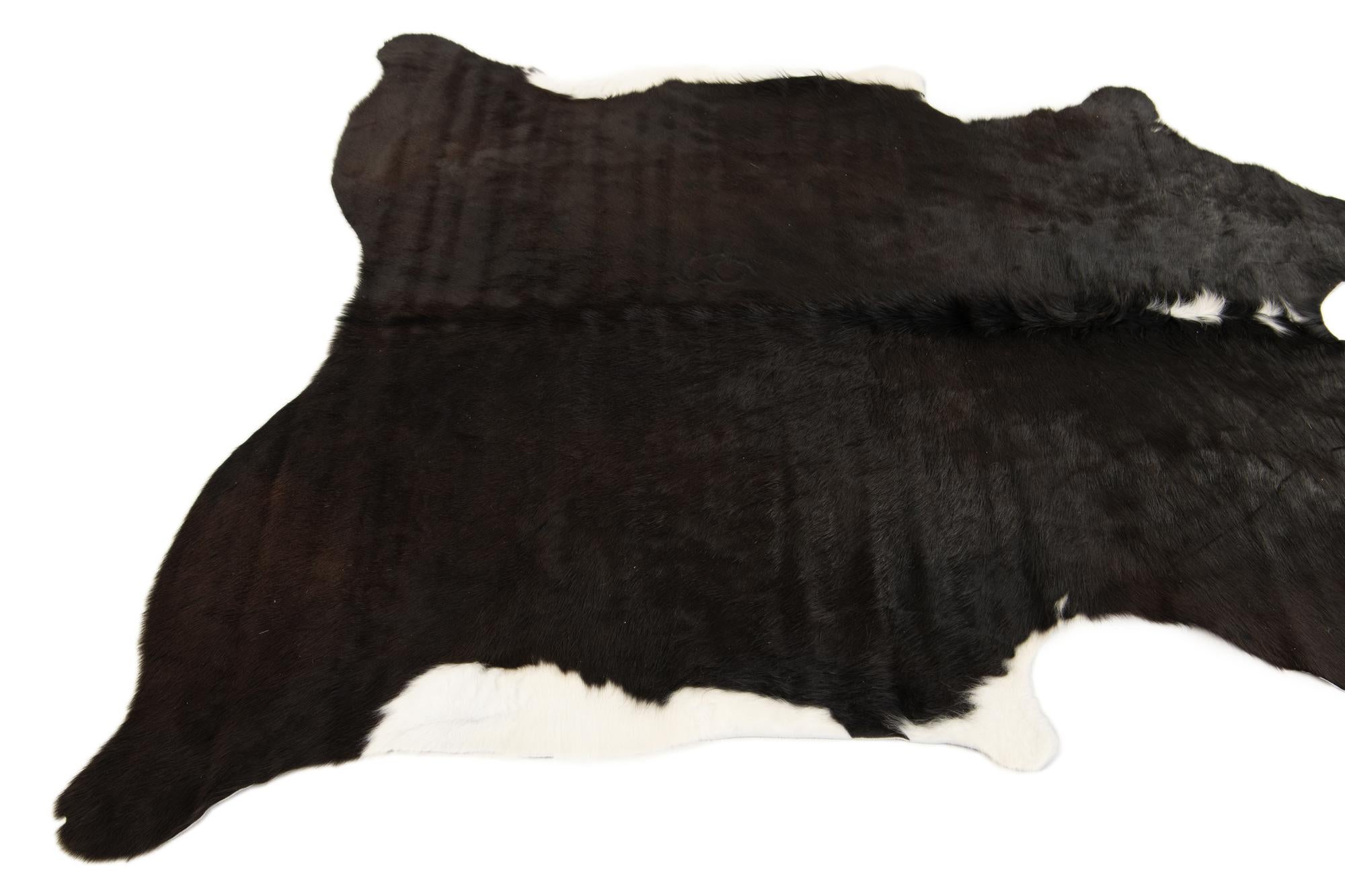 6' x 6' 2 Cowhide Leather Square Rug