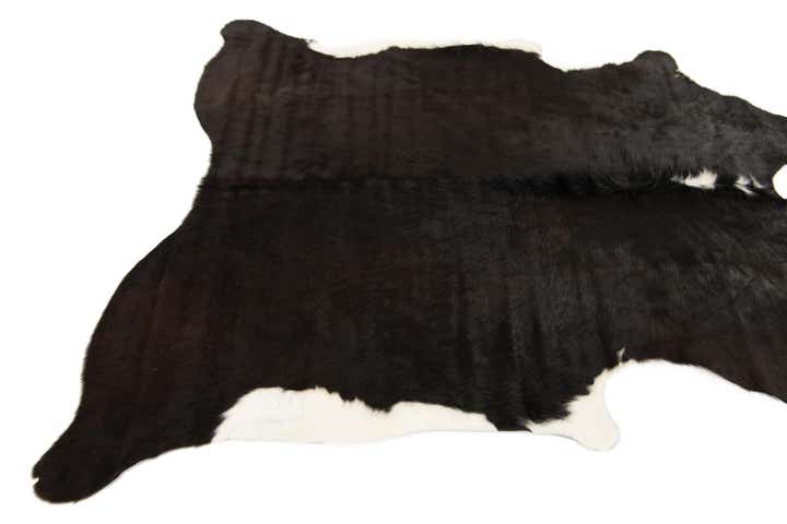 6' x 6' 2 Cowhide Leather Square Rug