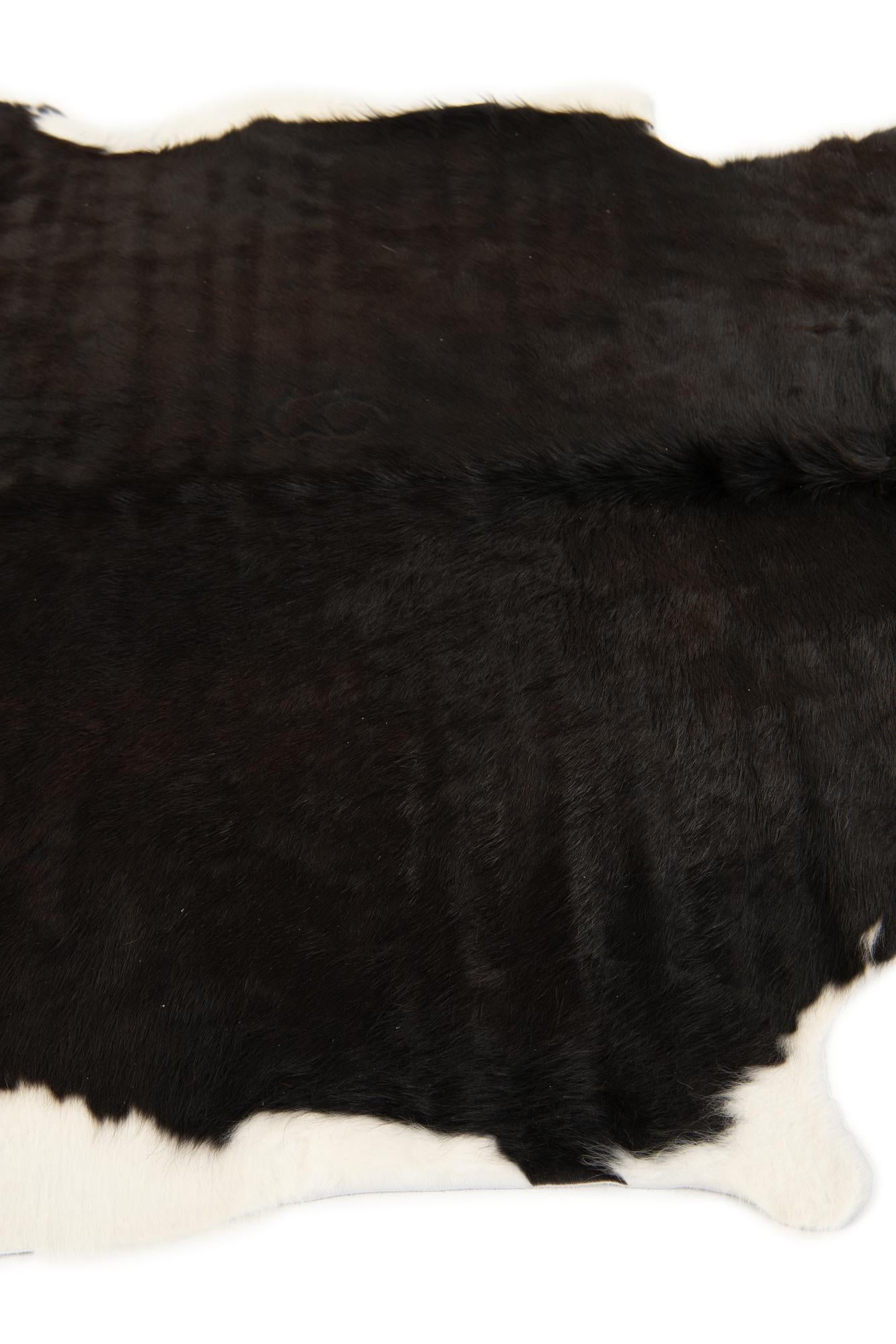 6' x 6' 2 Cowhide Leather Square Rug