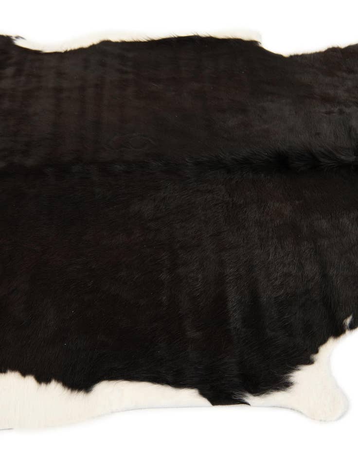 Detail image of 6' x 6' 2 Cowhide Leather Square Rug