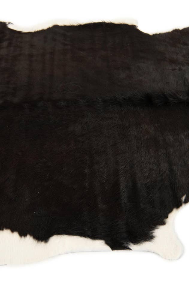 Detail image of 6' x 6' 2 Cowhide Leather Square Rug