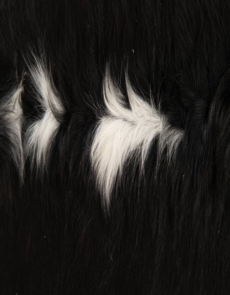 Detail image of 6' x 6' 2 Cowhide Leather Square Rug