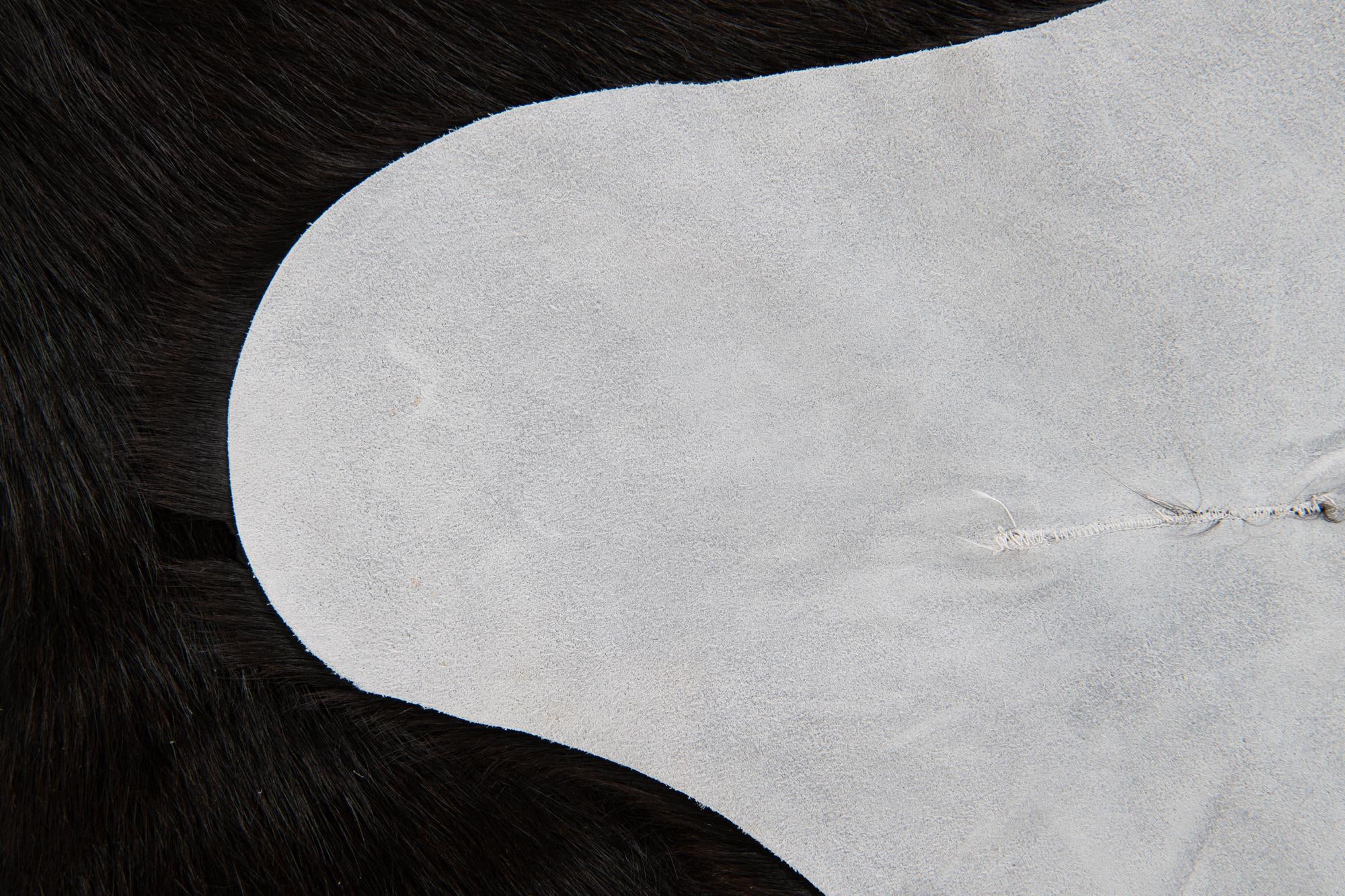 6' x 6' 2 Cowhide Leather Square Rug