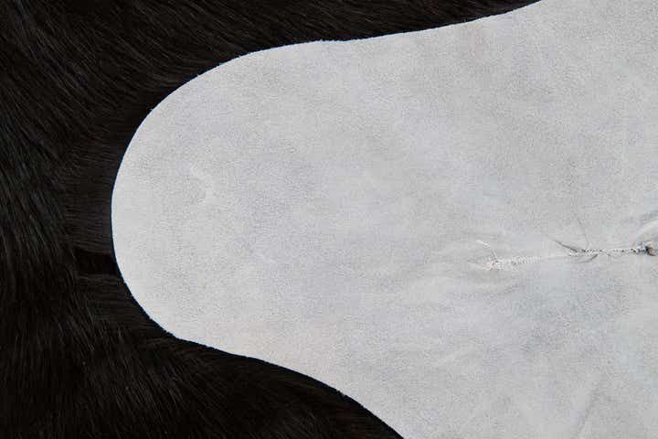 6' x 6' 2 Cowhide Leather Square Rug