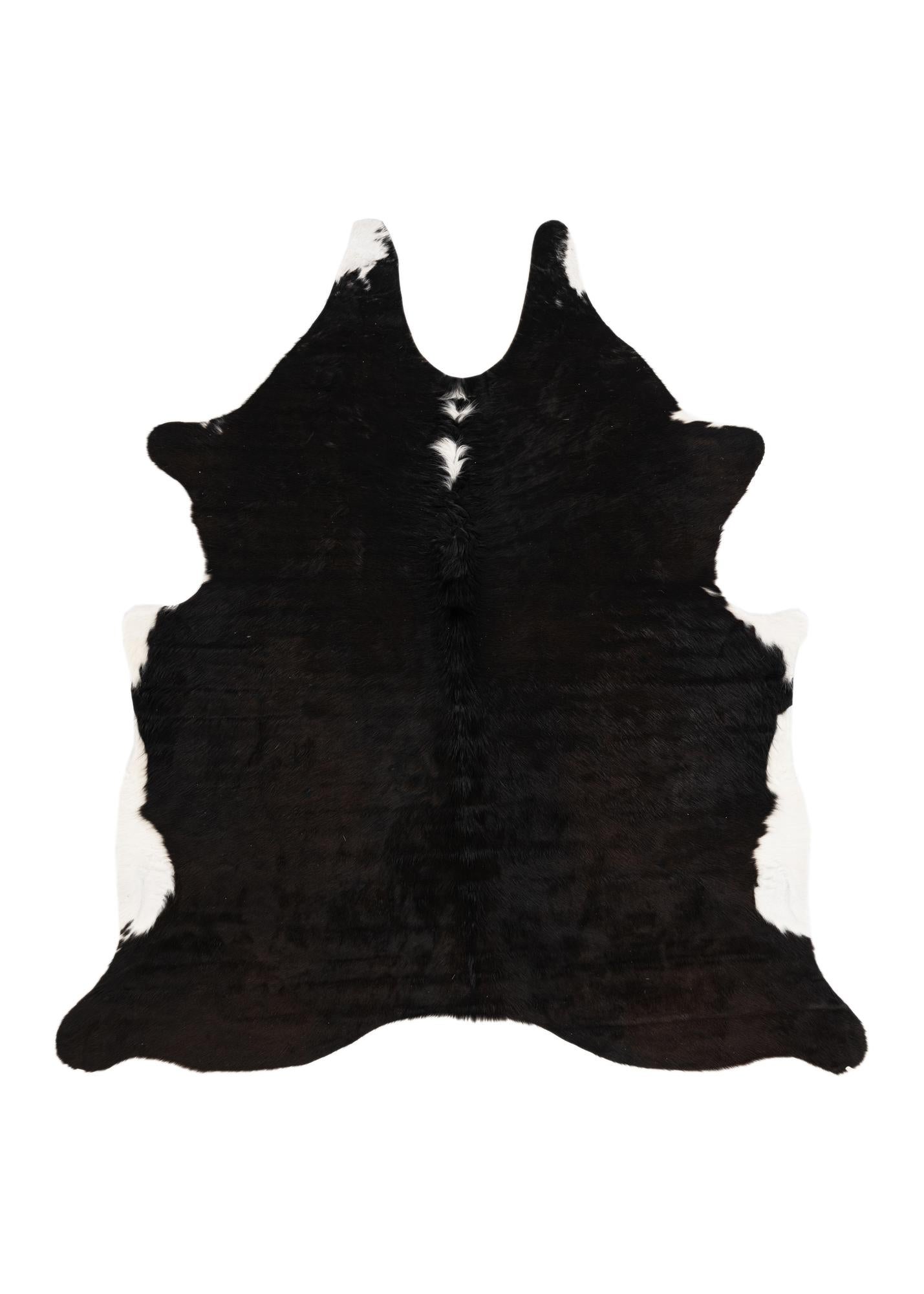 6' x 6' 2 Cowhide Leather Square Rug