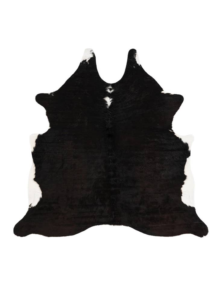 Detail image of 6' x 6' 2 Cowhide Leather Square Rug