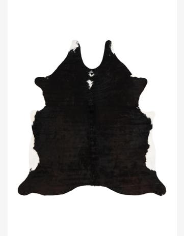 6' x 6' 2 Cowhide Leather Square Rug
