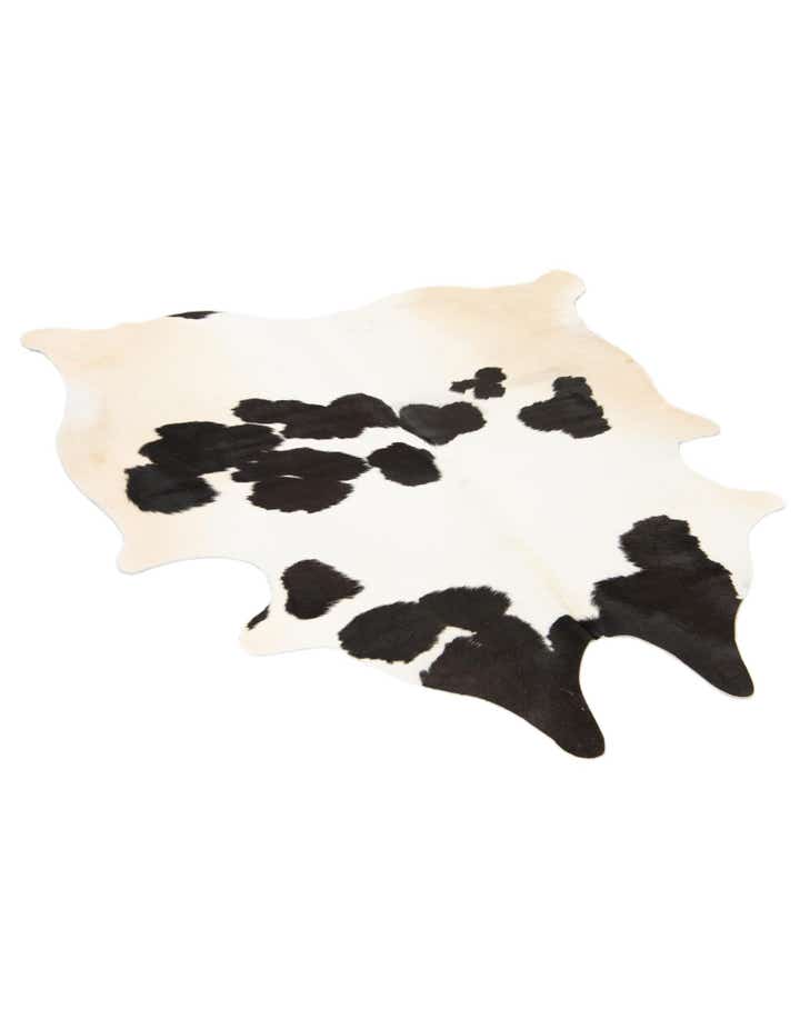 5' 5 x 5' 6 Cowhide Leather Square Rug