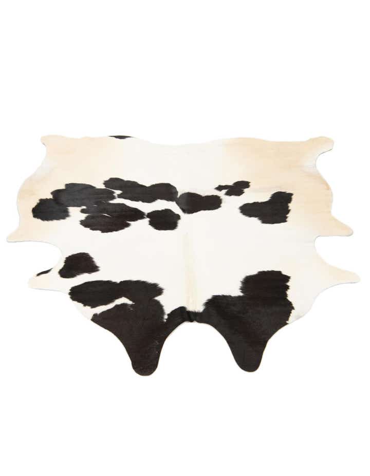 5' 5 x 5' 6 Cowhide Leather Square Rug