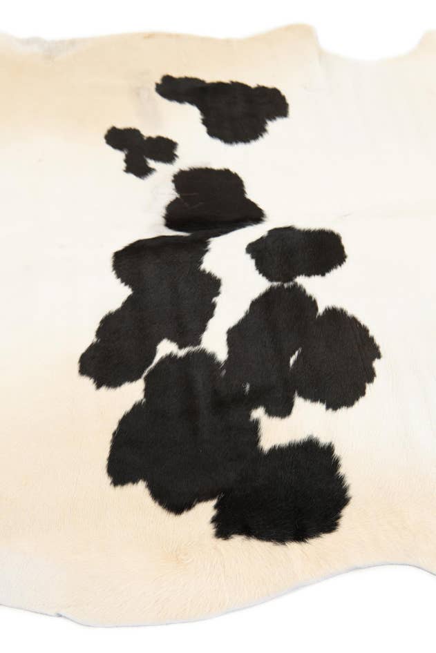 Detail image of 5' 5 x 5' 6 Cowhide Leather Square Rug
