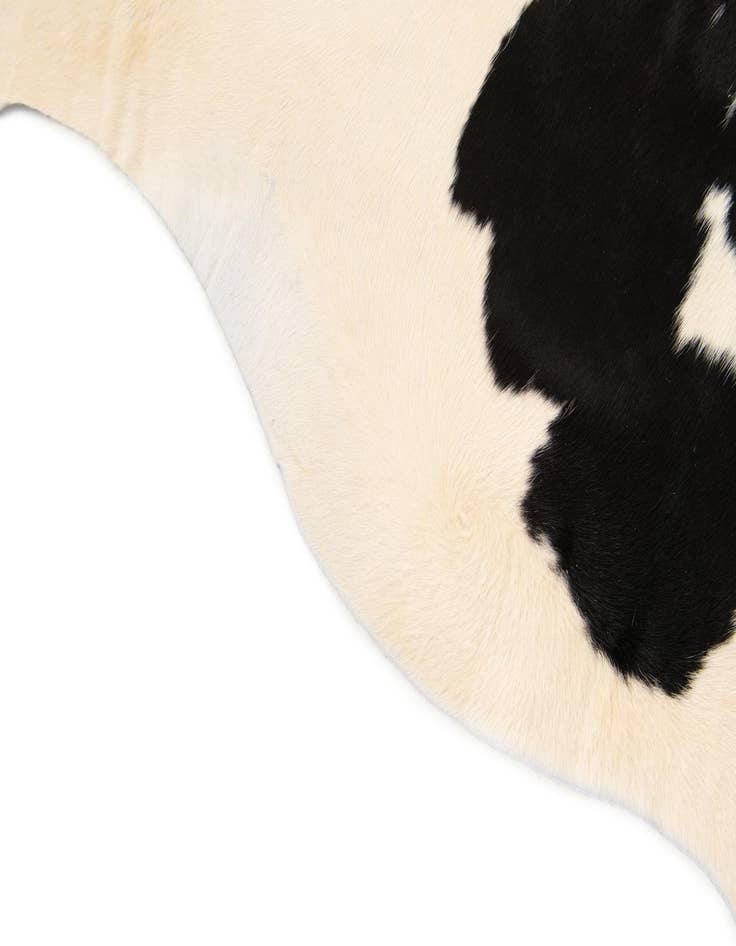 Detail image of 5' 5 x 5' 6 Cowhide Leather Square Rug