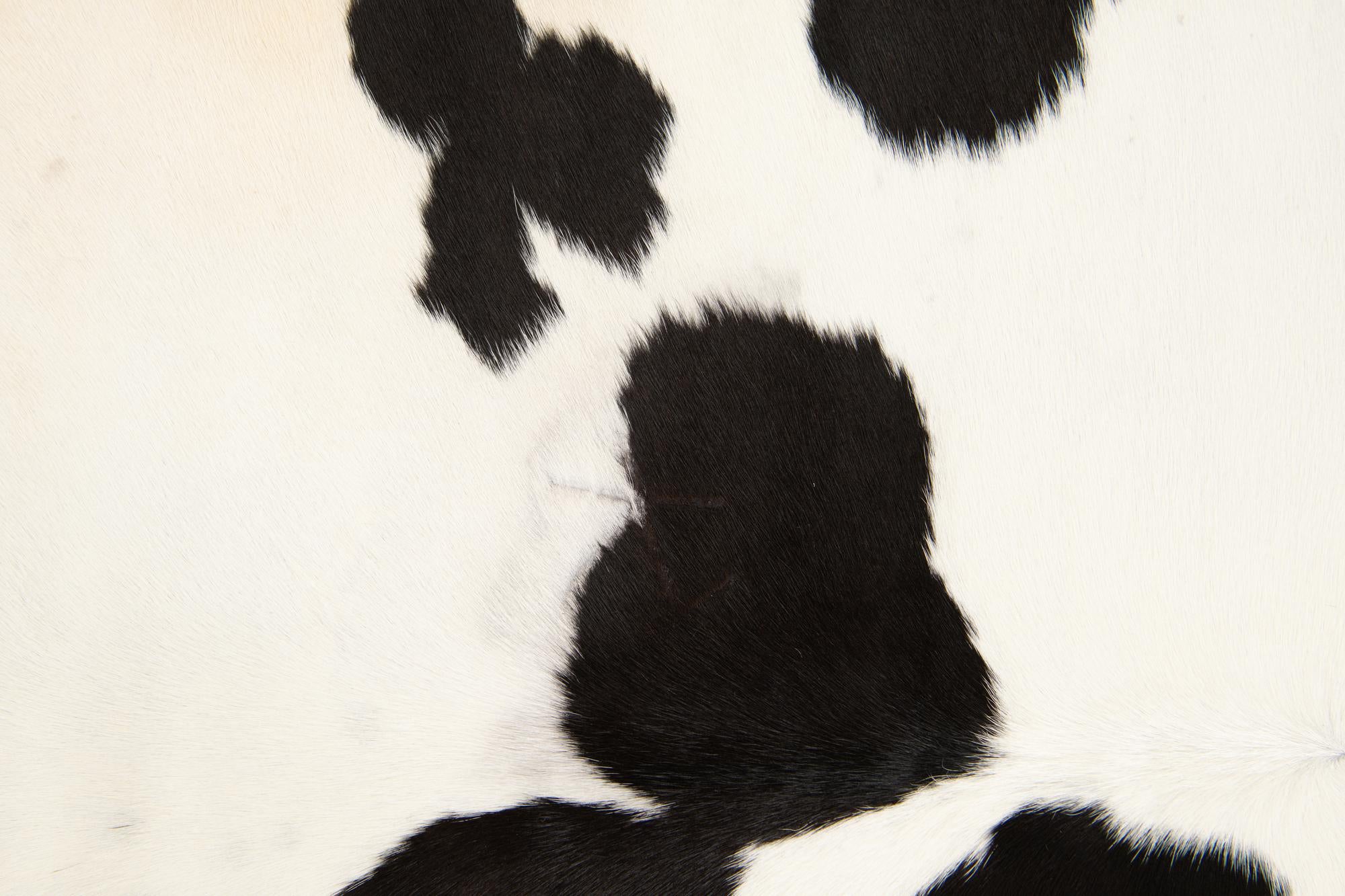5' 5 x 5' 6 Cowhide Leather Square Rug