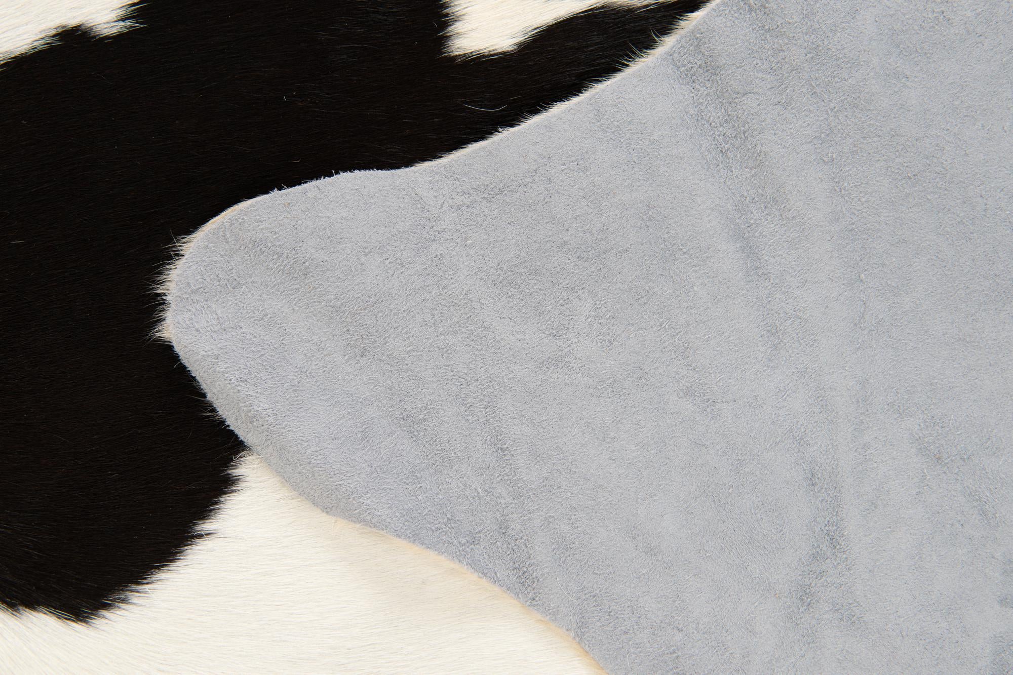 5' 5 x 5' 6 Cowhide Leather Square Rug
