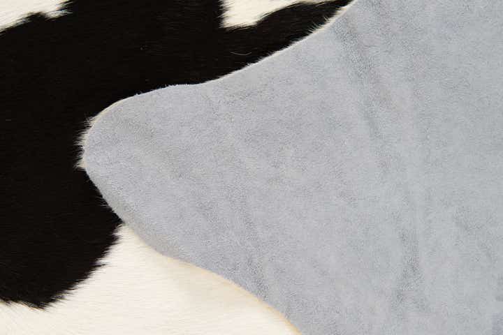 5' 5 x 5' 6 Cowhide Leather Square Rug