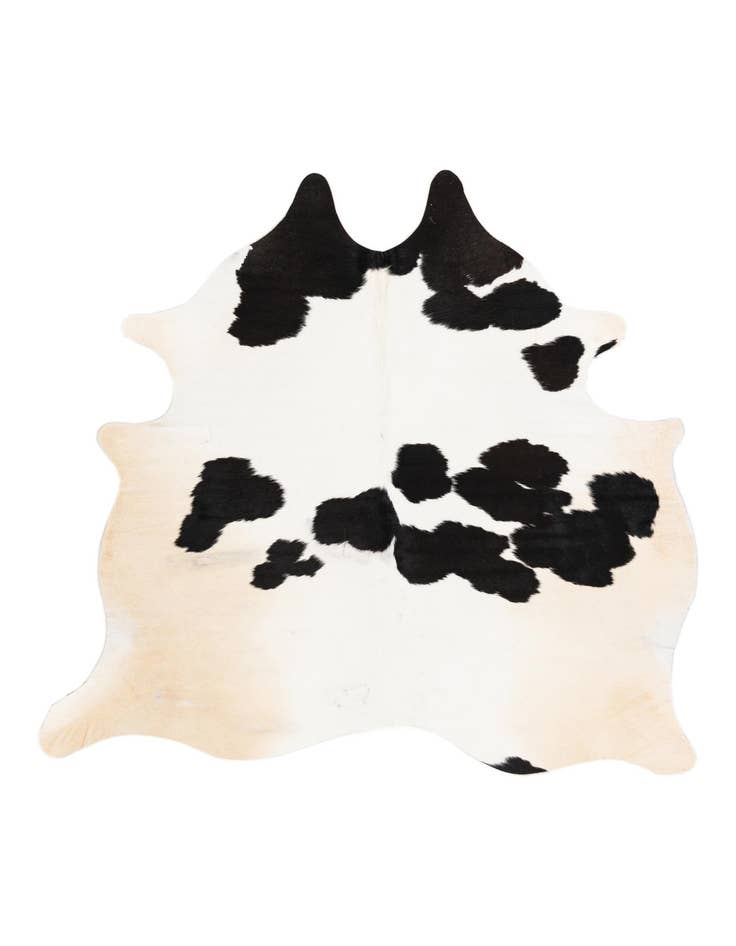 Detail image of 5' 5 x 5' 6 Cowhide Leather Square Rug