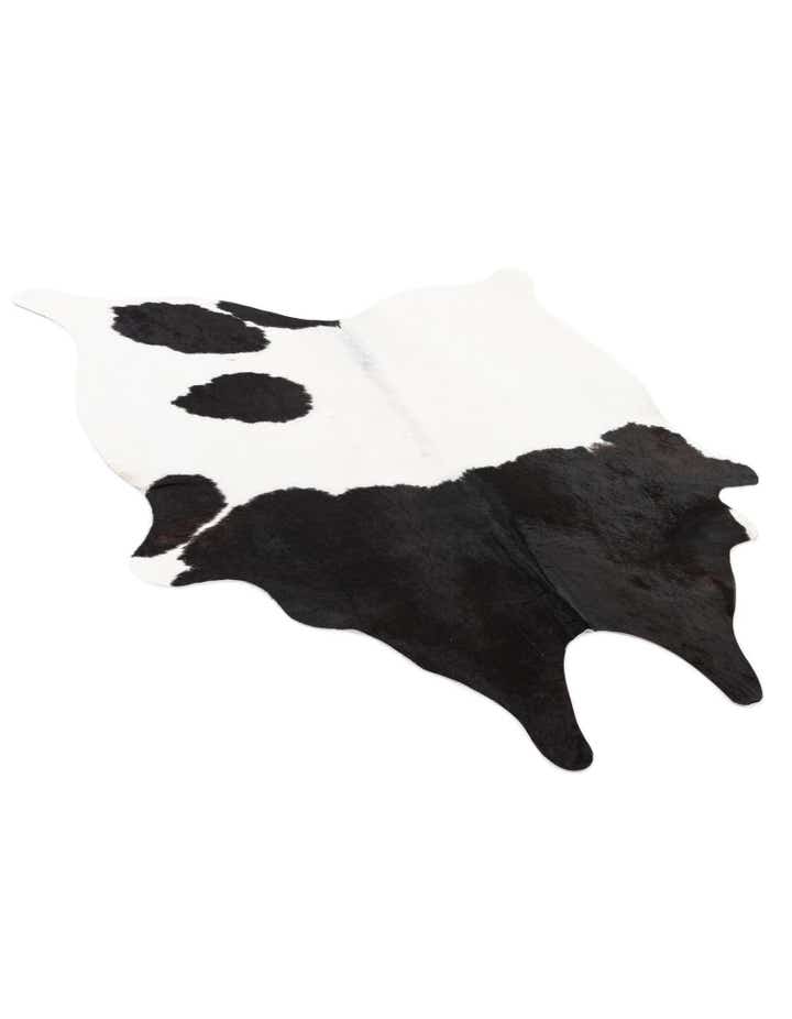 4' 8 x 5' Cowhide Leather Square Rug