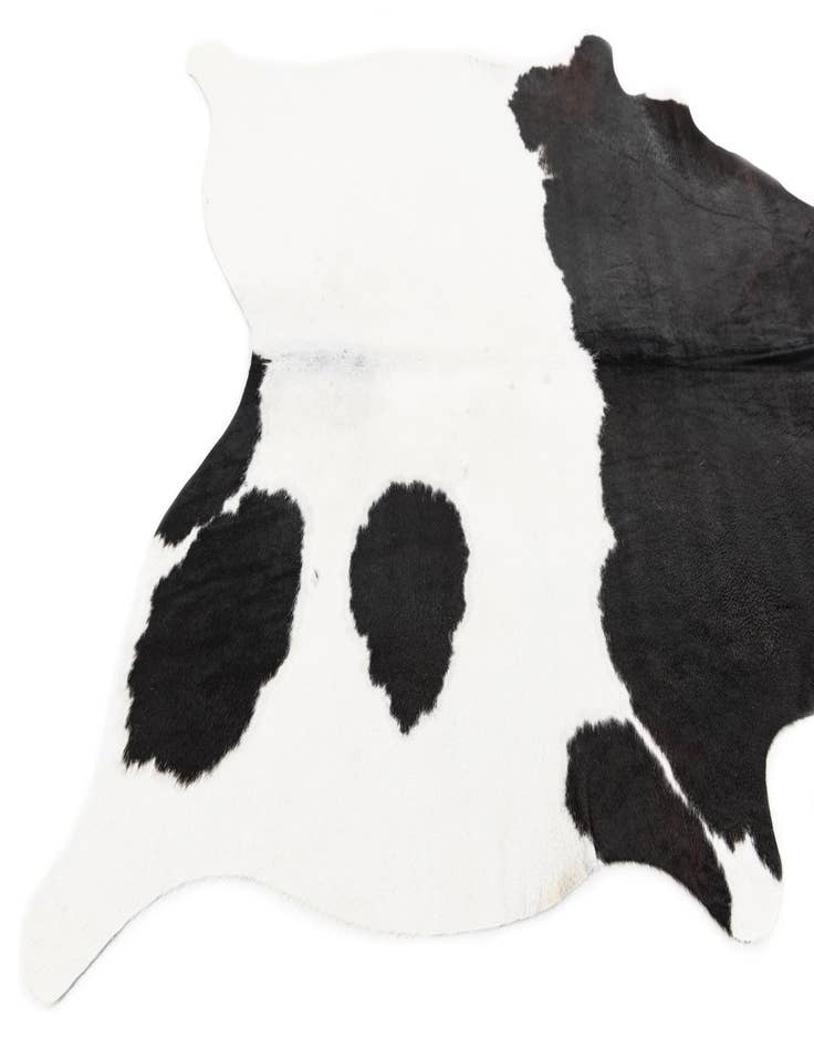 Detail image of 4' 8 x 5' Cowhide Leather Square Rug