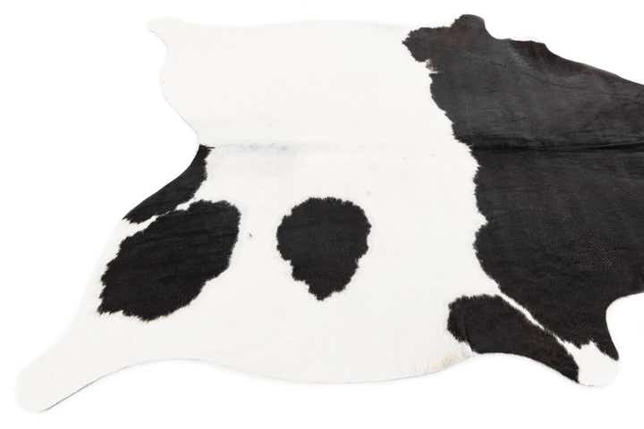4' 8 x 5' Cowhide Leather Square Rug