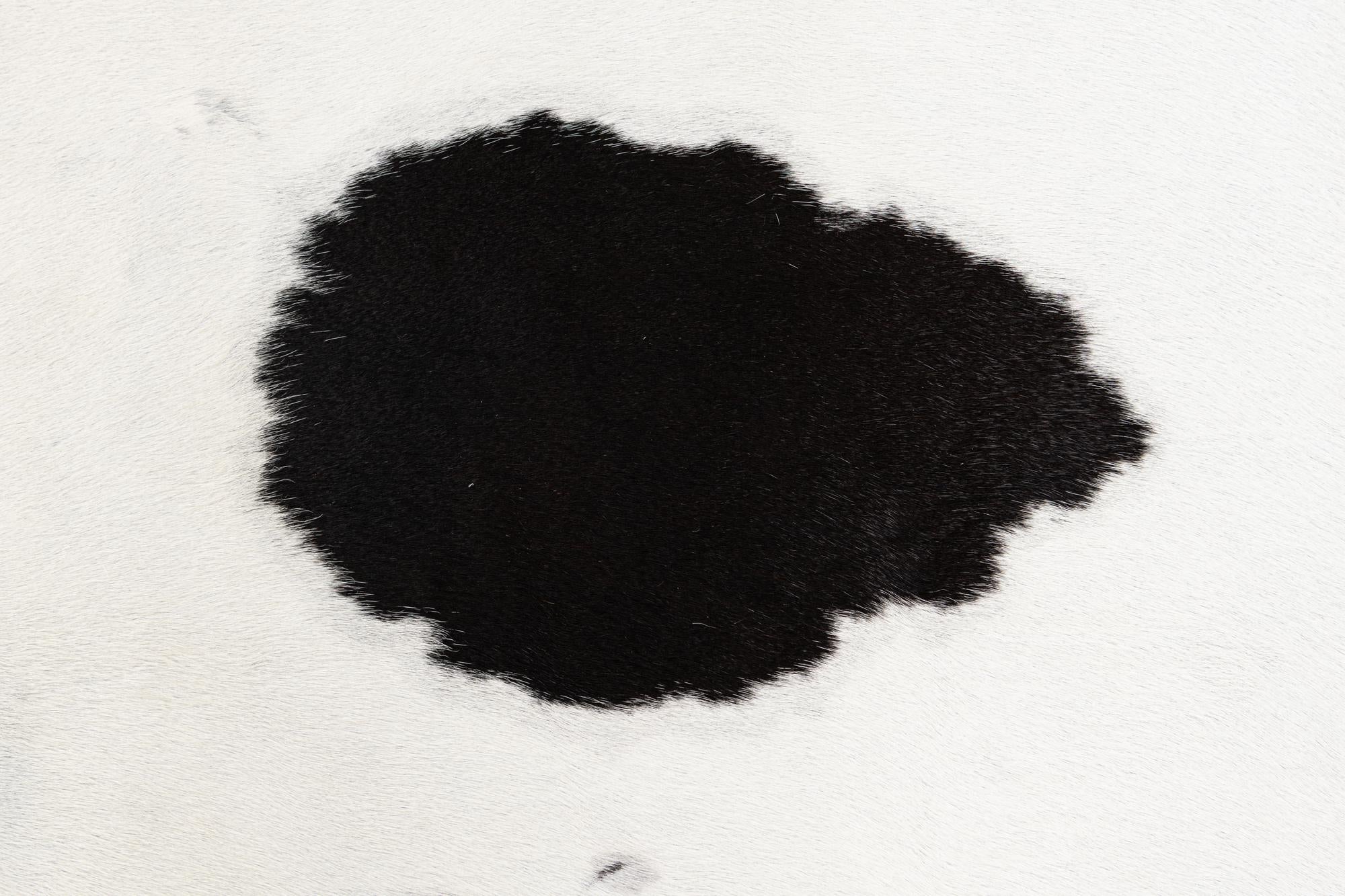 4' 8 x 5' Cowhide Leather Square Rug