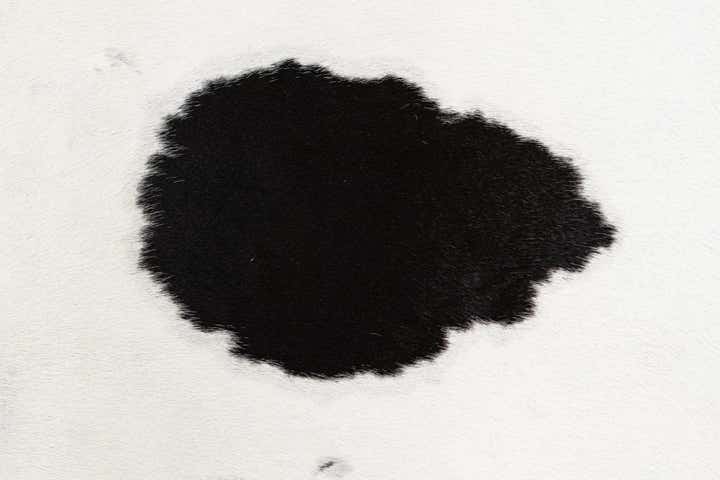 4' 8 x 5' Cowhide Leather Square Rug