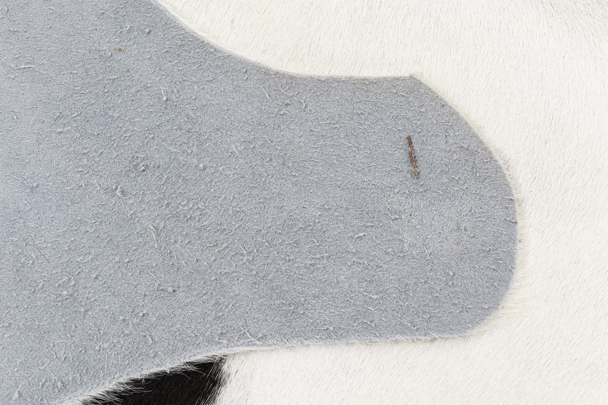 4' 8 x 5' Cowhide Leather Square Rug