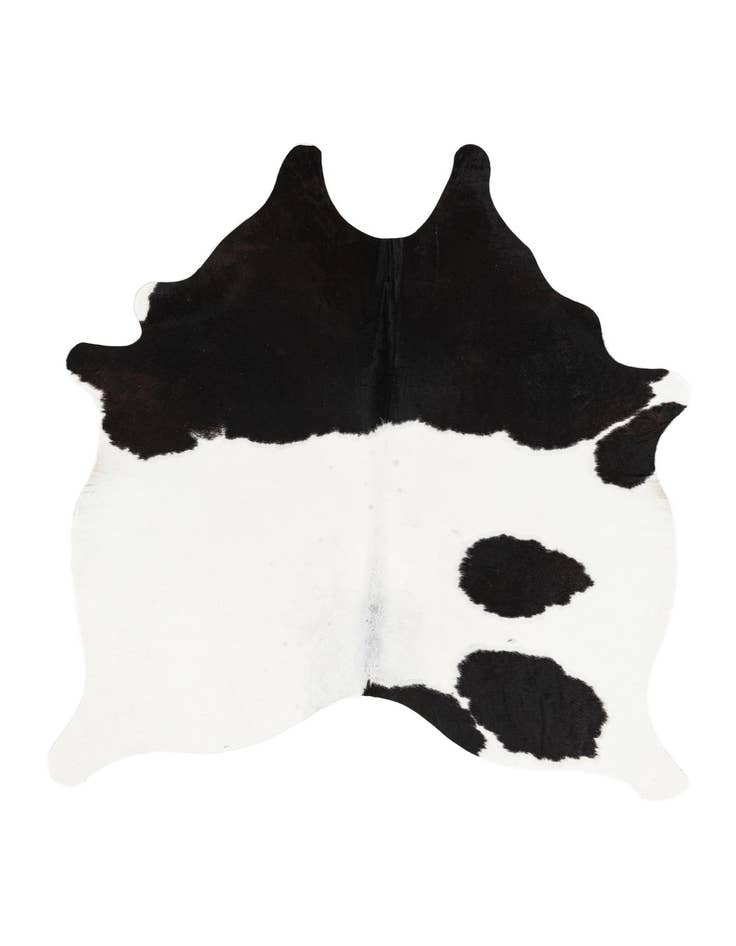 Detail image of 4' 8 x 5' Cowhide Leather Square Rug