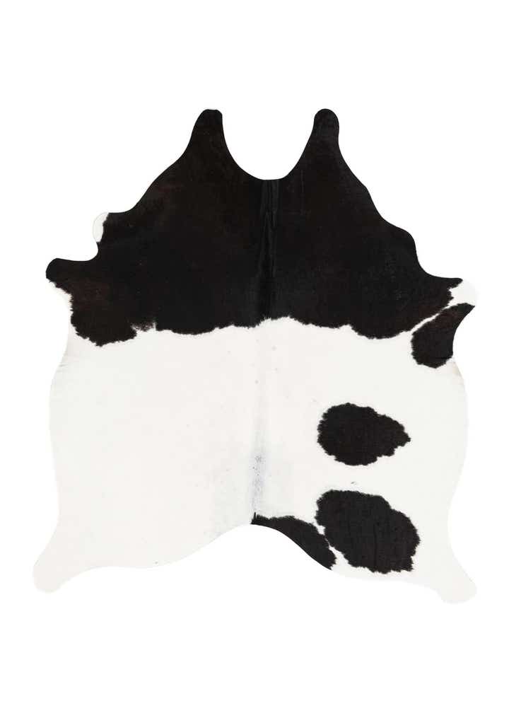 4' 8 x 5' Cowhide Leather Square Rug