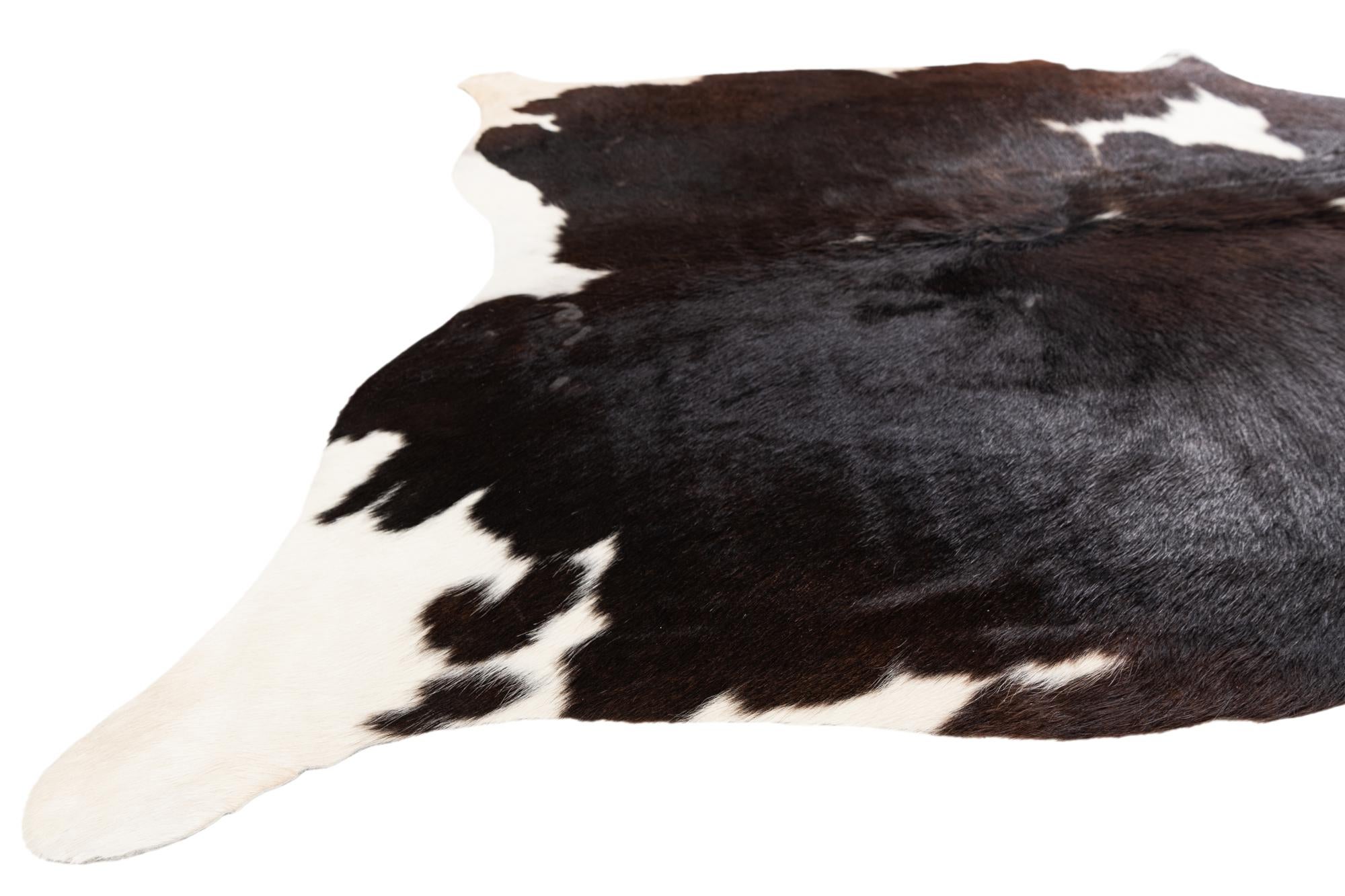 5' x 5' 2 Cowhide Leather Square Rug