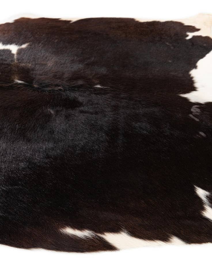 Detail image of 5' x 5' 2 Cowhide Leather Square Rug