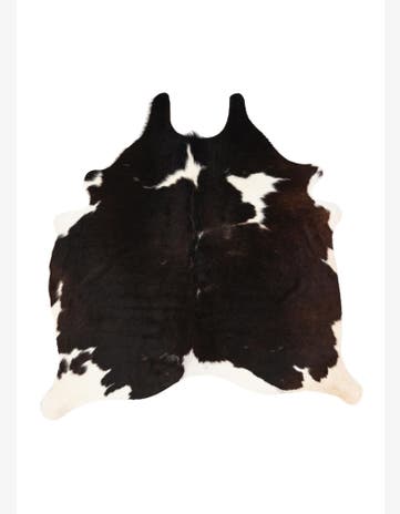 5' x 5' 2 Cowhide Leather Square Rug