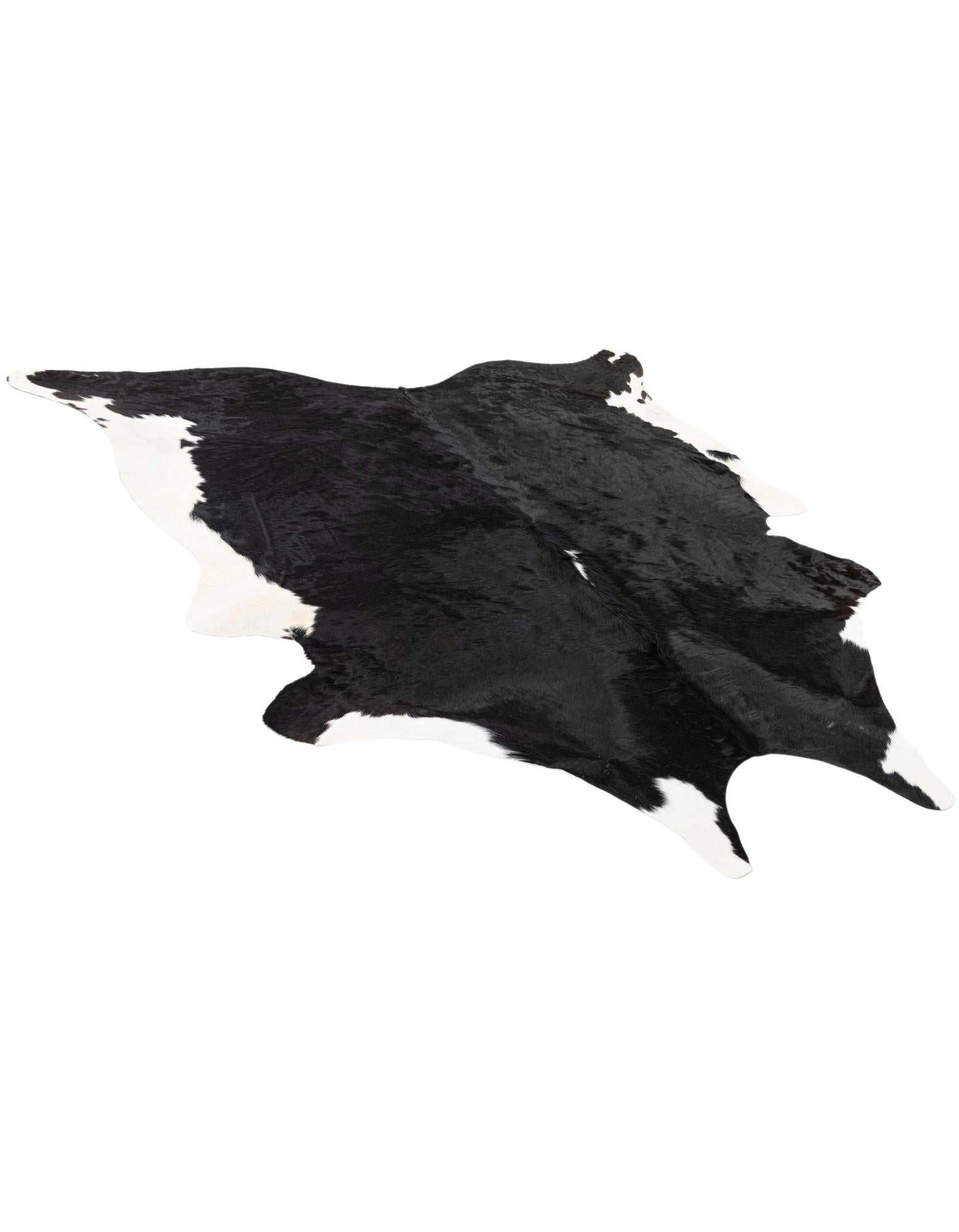 6' 7 x 6' 9 Cowhide Leather Square Rug