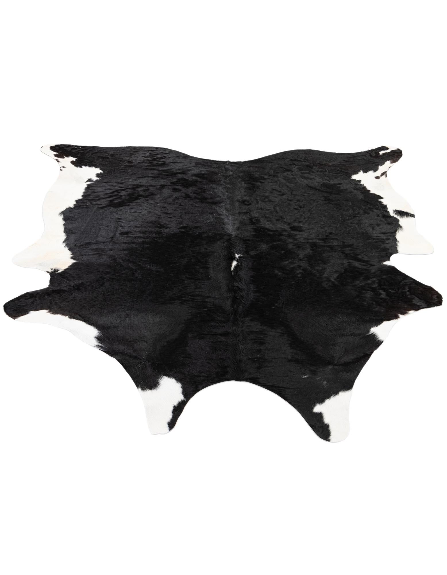 6' 7 x 6' 9 Cowhide Leather Square Rug