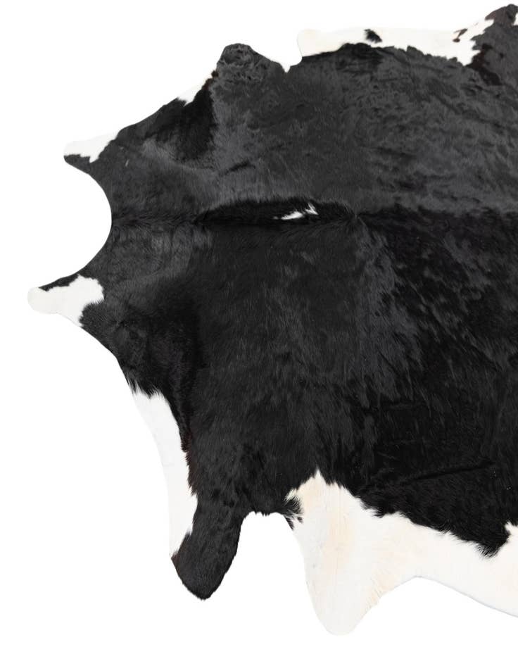 Detail image of 6' 7 x 6' 9 Cowhide Leather Square Rug