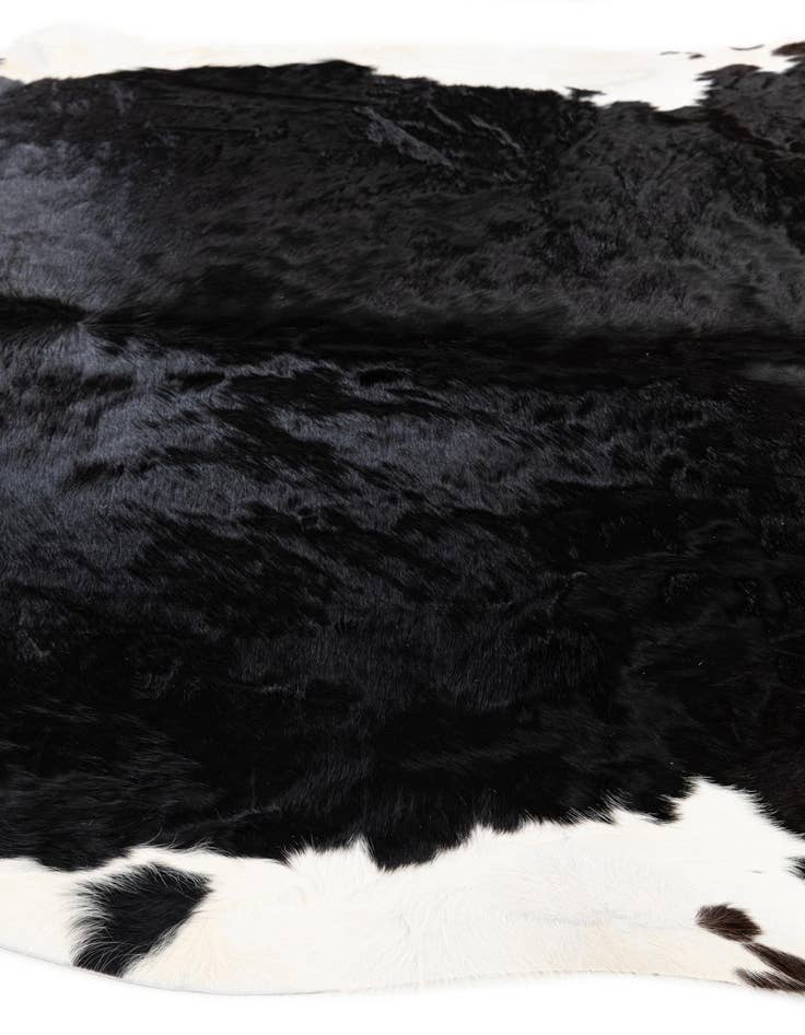 Detail image of 6' 7 x 6' 9 Cowhide Leather Square Rug