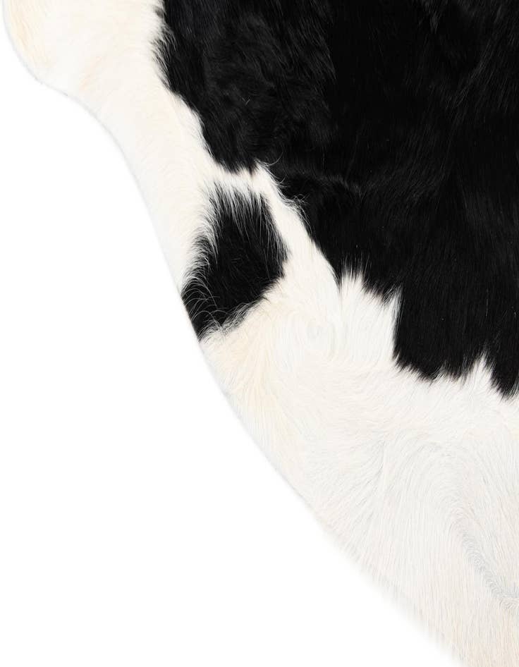 Detail image of 6' 7 x 6' 9 Cowhide Leather Square Rug