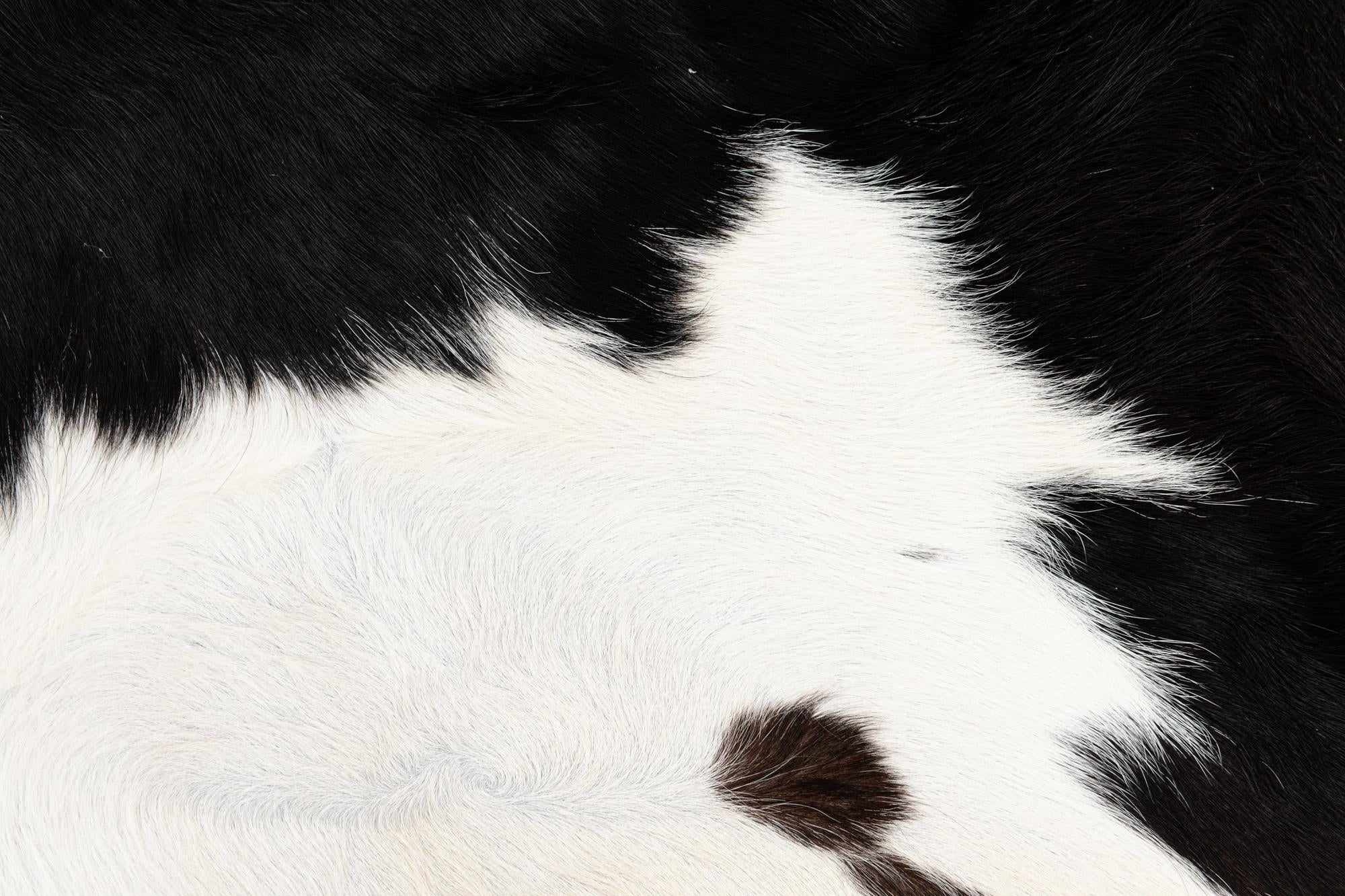 6' 7 x 6' 9 Cowhide Leather Square Rug