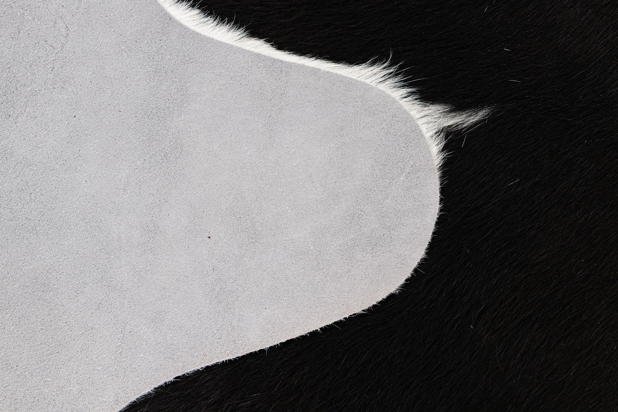 5' 6 x 6' 2 Cowhide Leather Square Rug