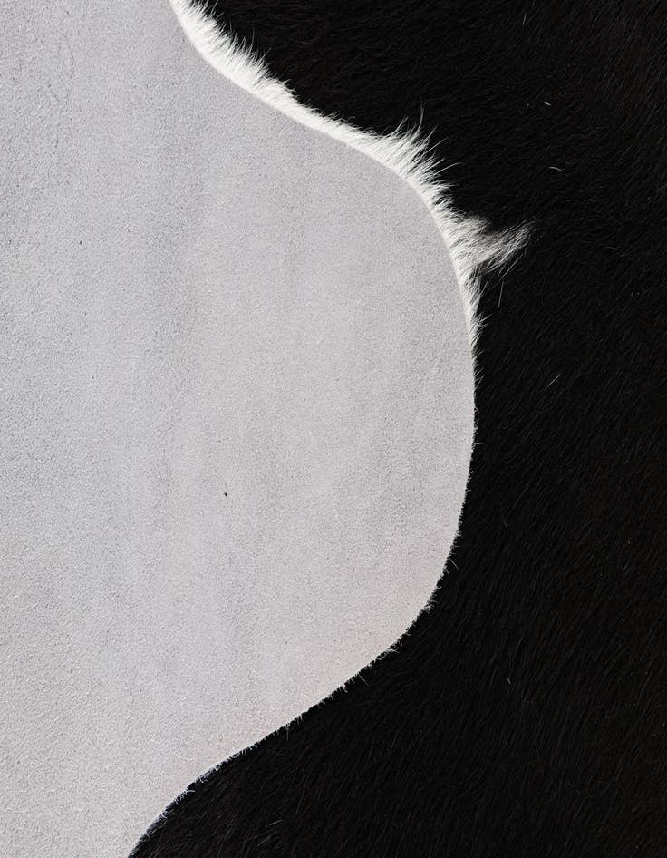 Detail image of 5' 6 x 6' 2 Cowhide Leather Square Rug