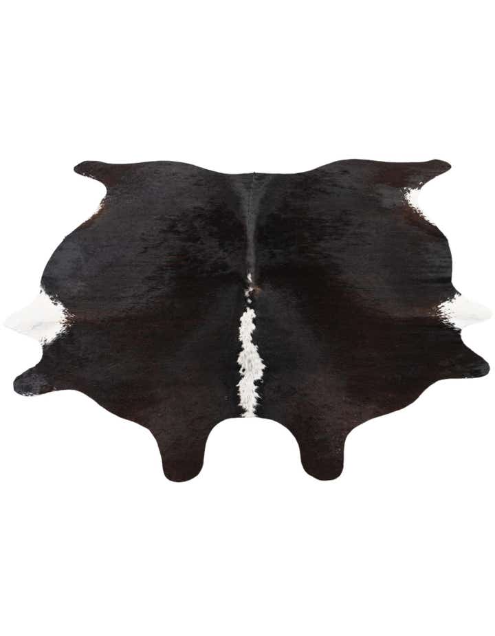 5' 5 x 5' 6 Cowhide Leather Square Rug