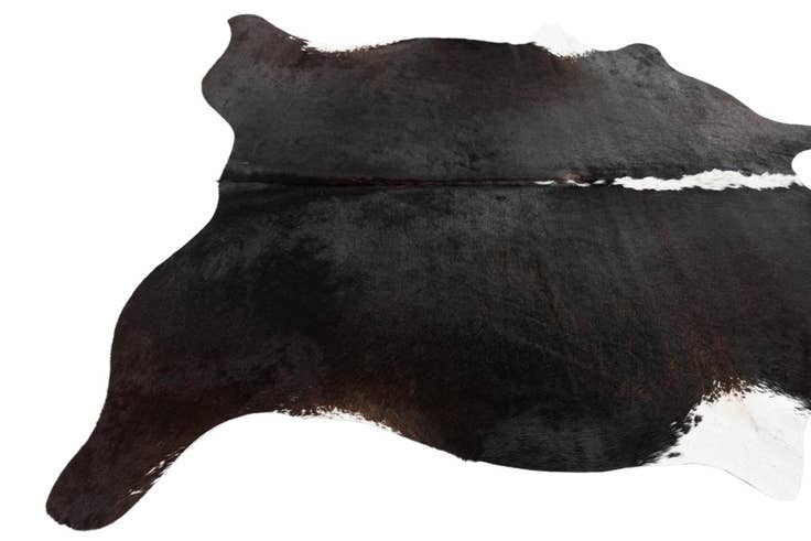 Detail image of 5' 5 x 5' 6 Cowhide Leather Square Rug