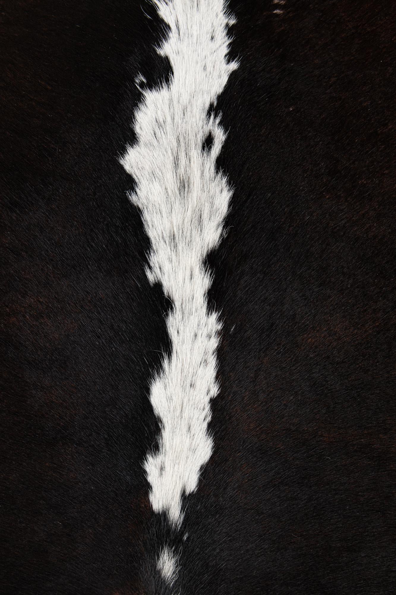 5' 5 x 5' 6 Cowhide Leather Square Rug