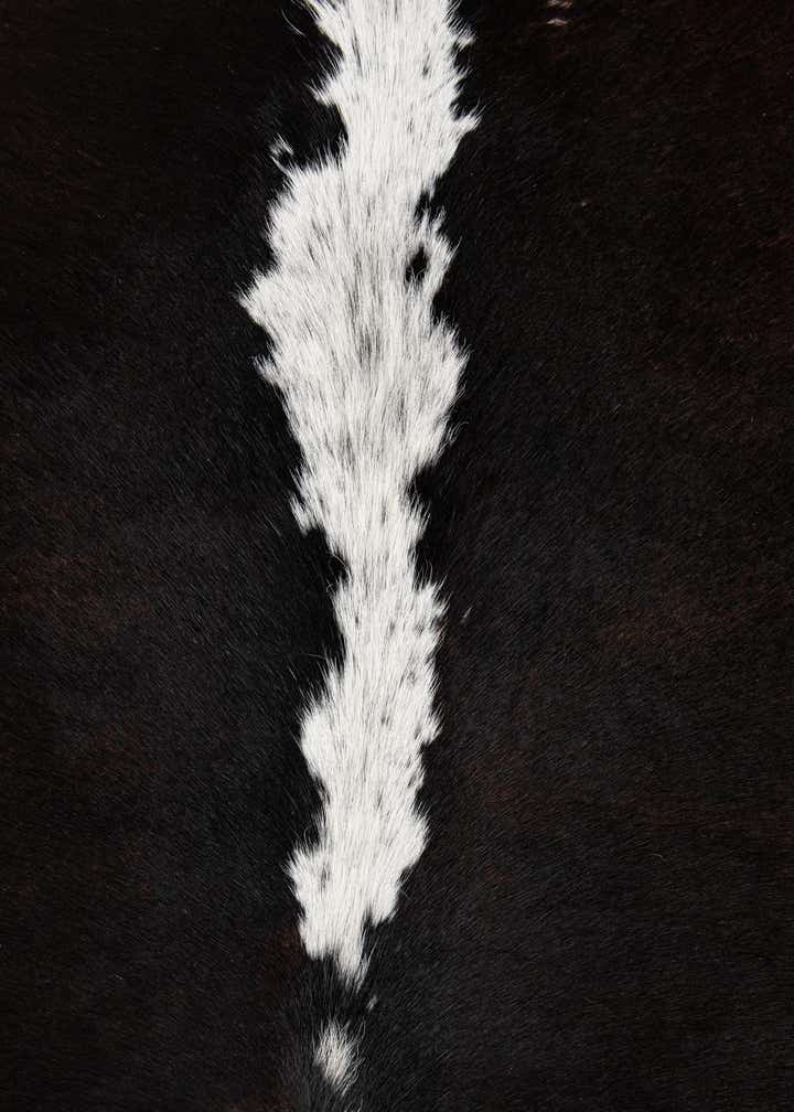 5' 5 x 5' 6 Cowhide Leather Square Rug