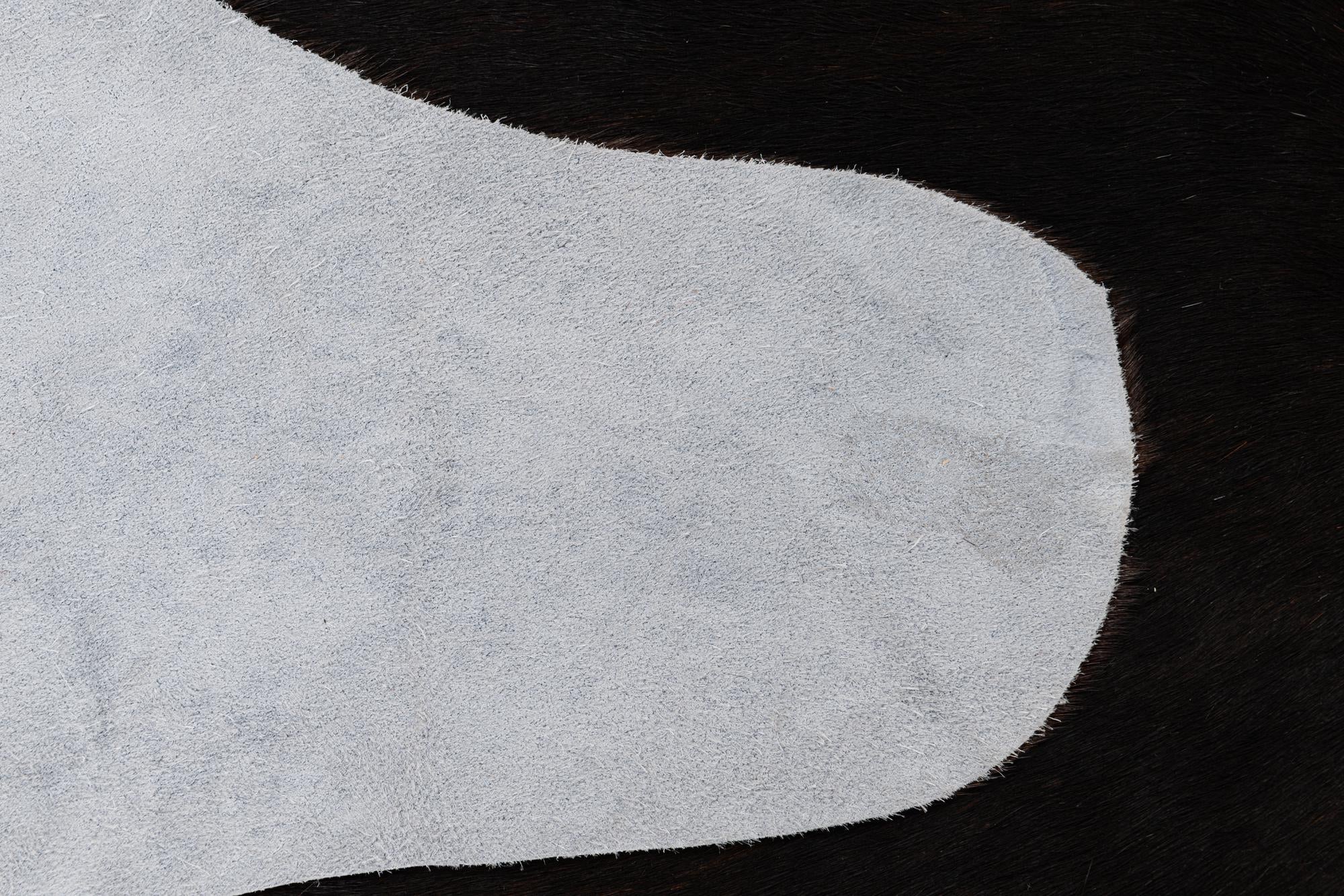 5' 5 x 5' 6 Cowhide Leather Square Rug