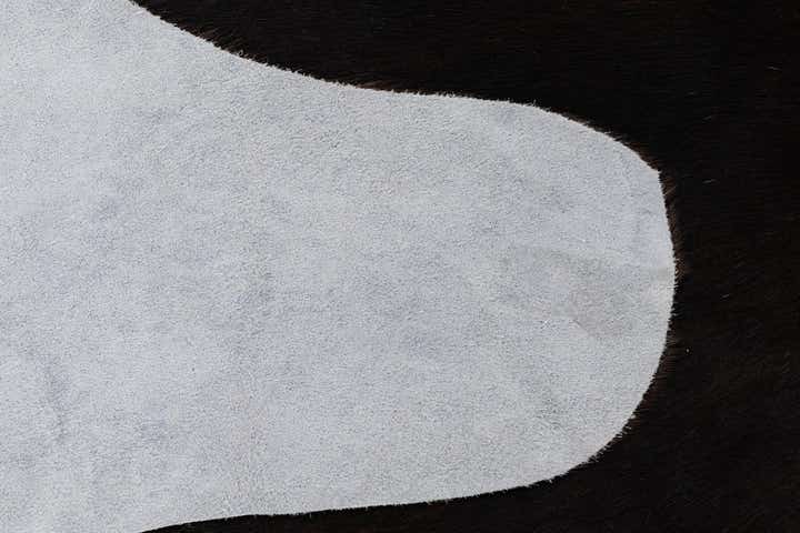 5' 5 x 5' 6 Cowhide Leather Square Rug