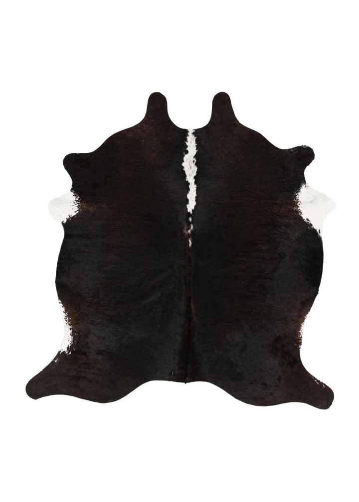 5' 5 x 5' 6 Cowhide Leather Square Rug
