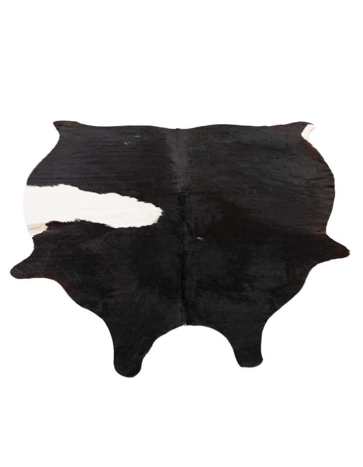 4' 10 x 5' 6 Cowhide Leather Square Rug