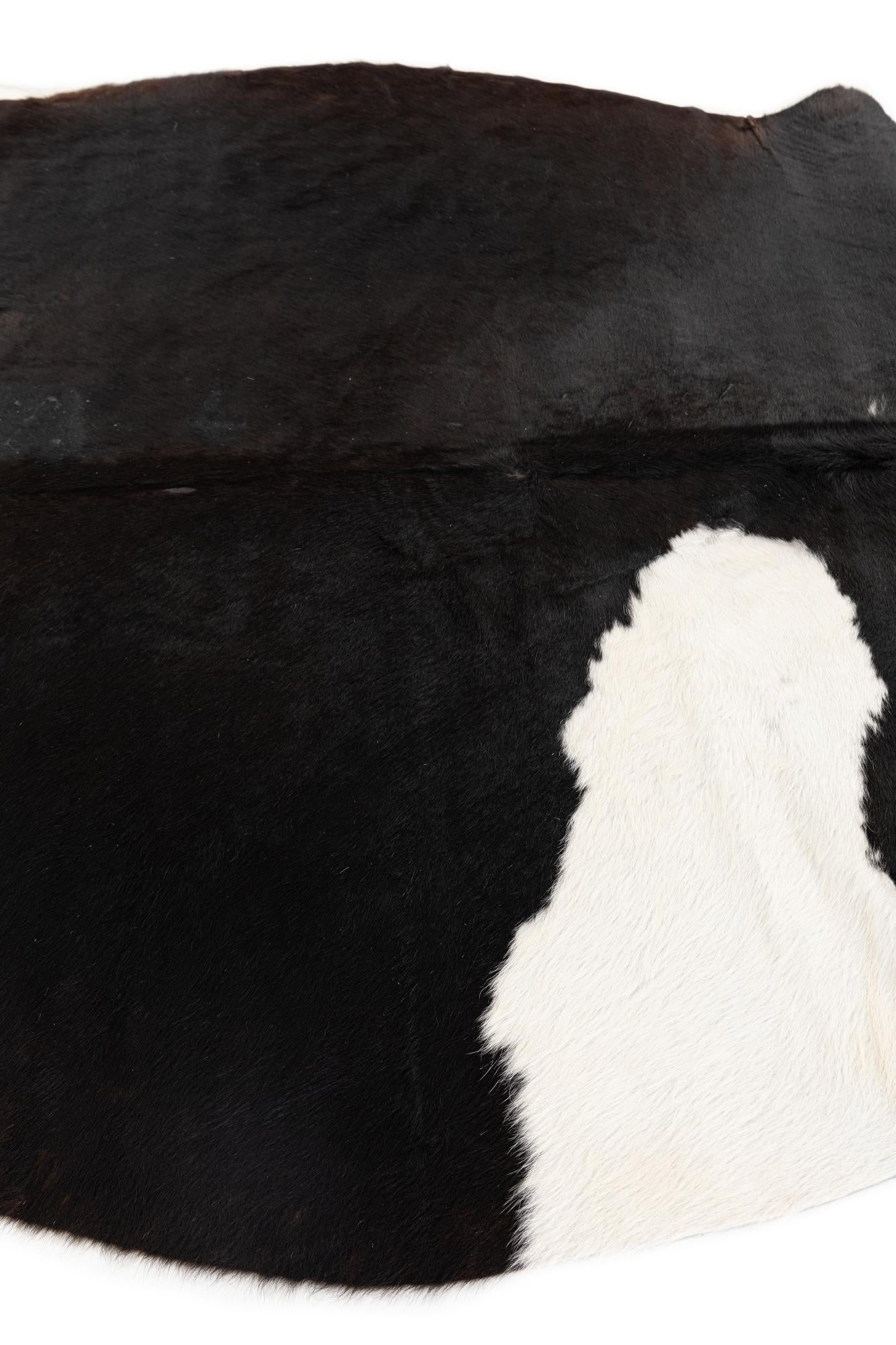 4' 10 x 5' 6 Cowhide Leather Square Rug