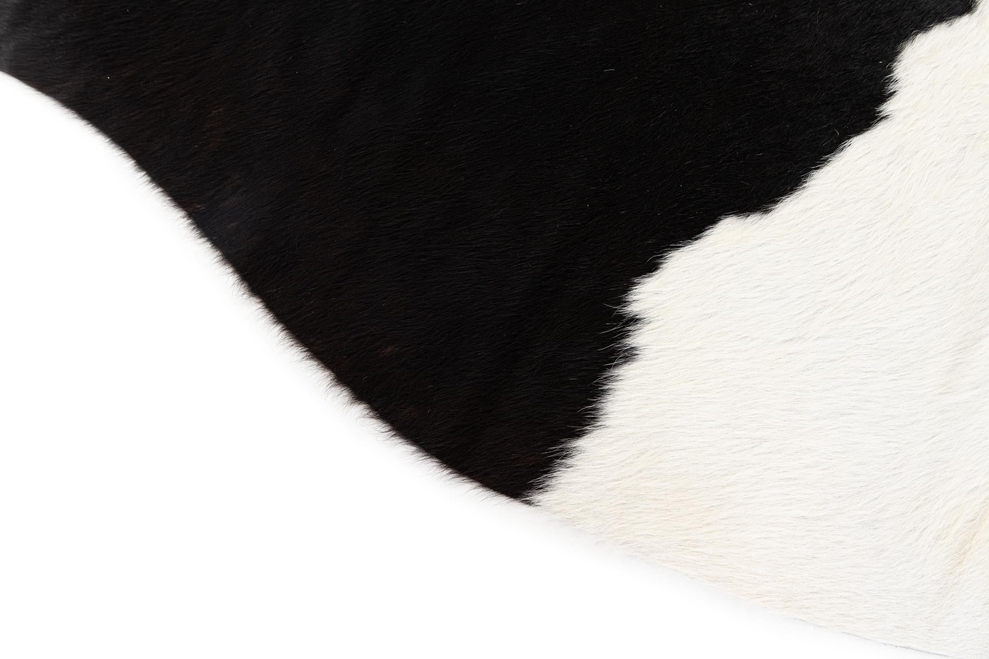 4' 10 x 5' 6 Cowhide Leather Square Rug